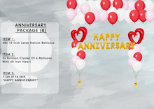 Load image into Gallery viewer, anniversary package with 3 item of balloons
