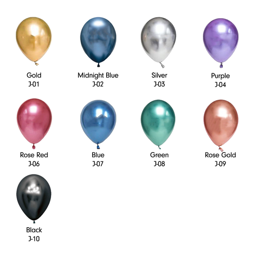12 INCH CHROME COLOR AIR-FILLED BALLOON