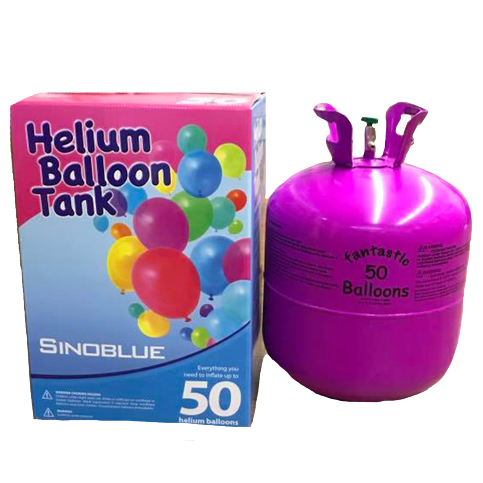 Disposable Helium Gas Tank + 50 Balloons - Padstow Food Service Distributors