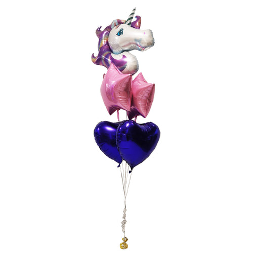 unicorn pink star and blue love cluster 