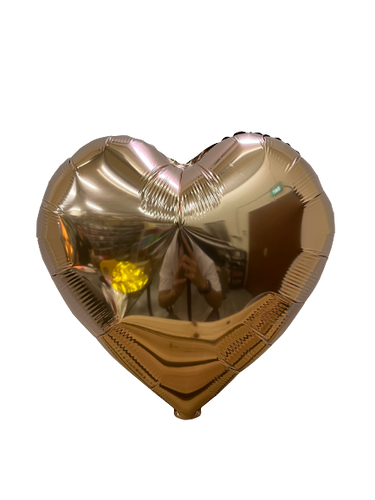 18 INCH CHAMPAGNE GOLD HEART FOIL