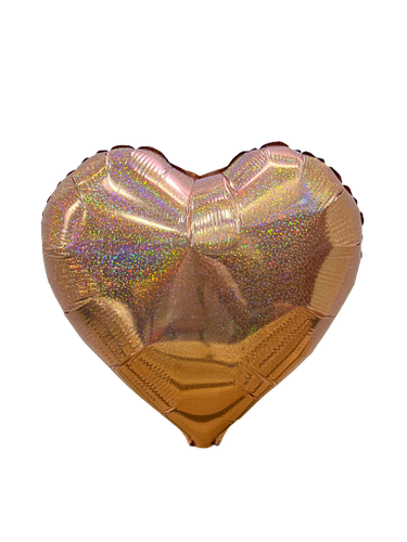 18 INCH DAZZELOON HEART - CHAMPAGNE GOLD