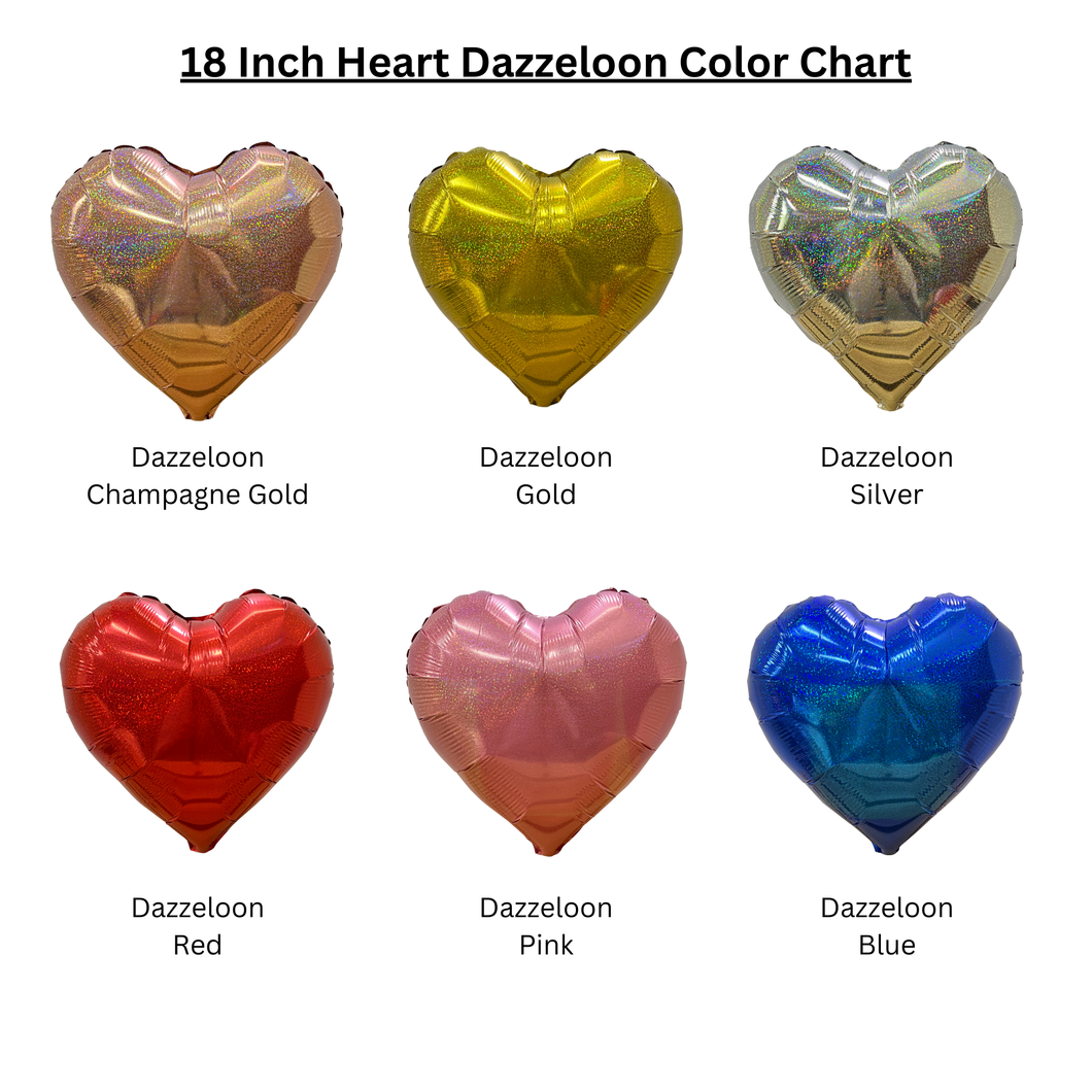 18 INCH HEART DAZZELOON COLOR FOIL