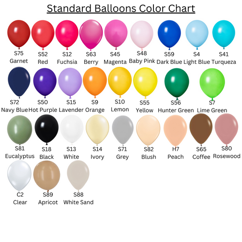 12 INCH STANDARD COLOR HELIUM BALLOON
