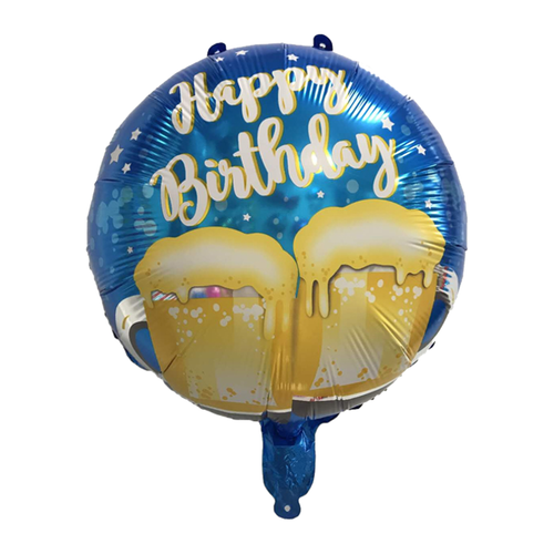 18 inch foil 'happy birthday cheers mug' balloon