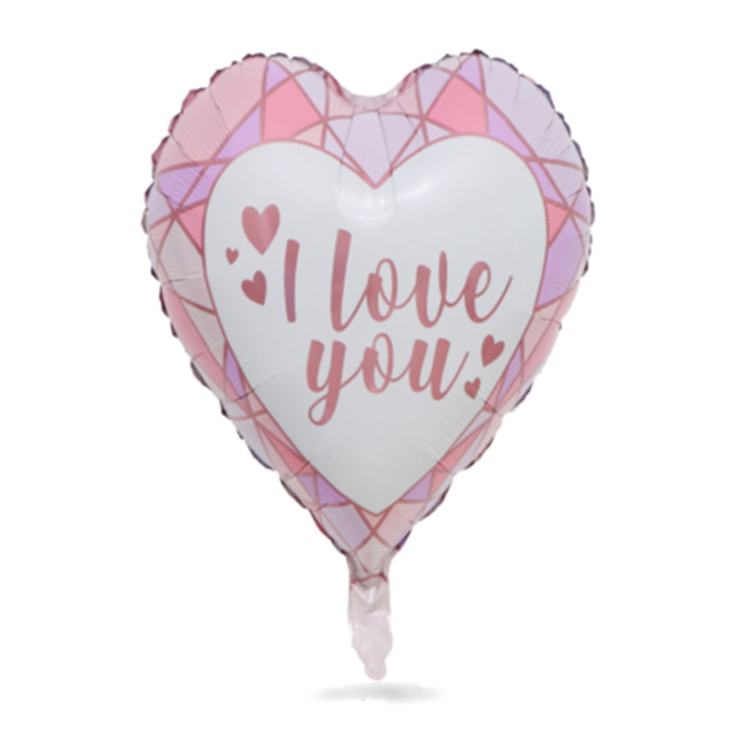 18 INCH I LOVE YOU PINK HEART FOIL