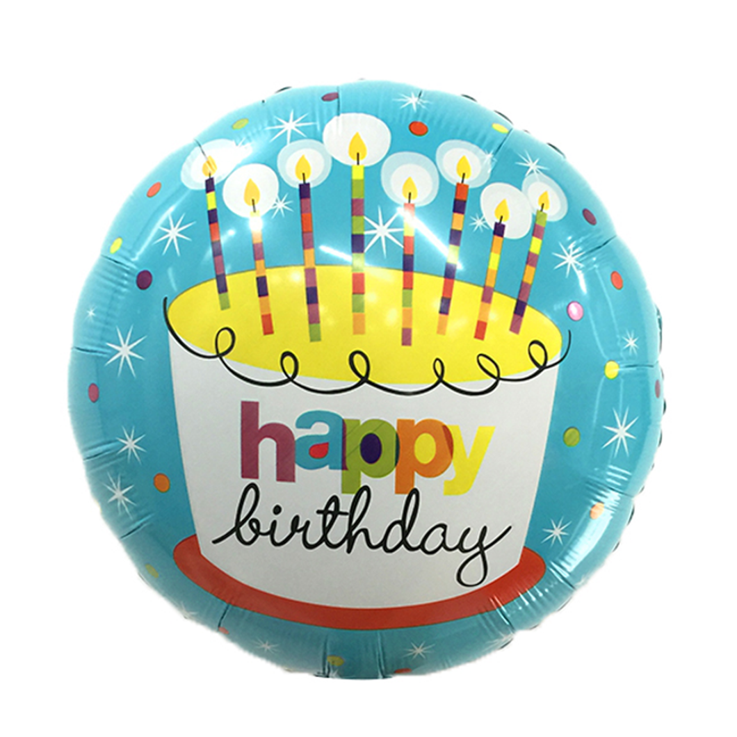 18 inch foil 'happy birthday' round hbd balloon