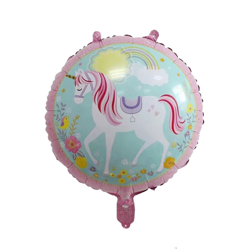18 inch round foil unicorn balloon
