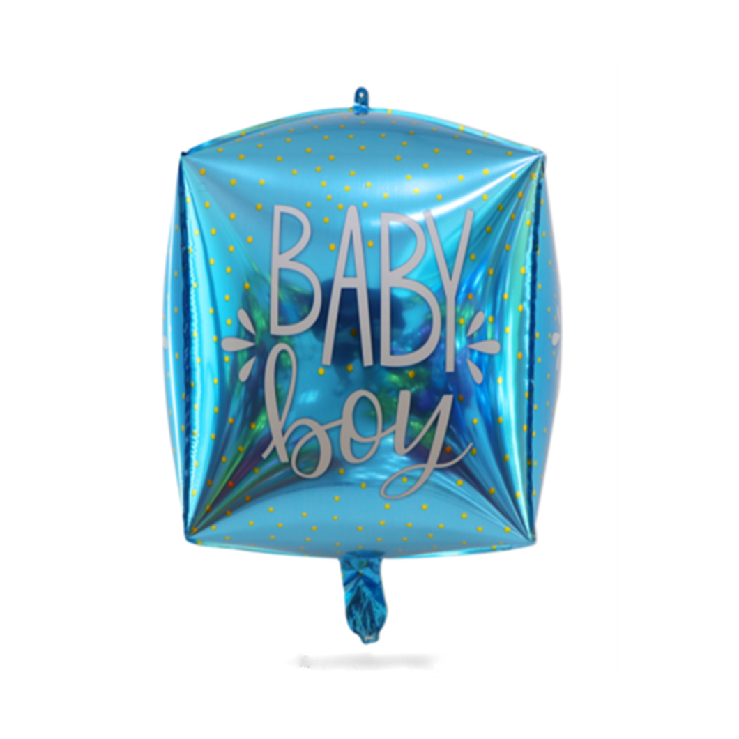 22 INCH BABY BOY CUBE (METALLIC BLUE)