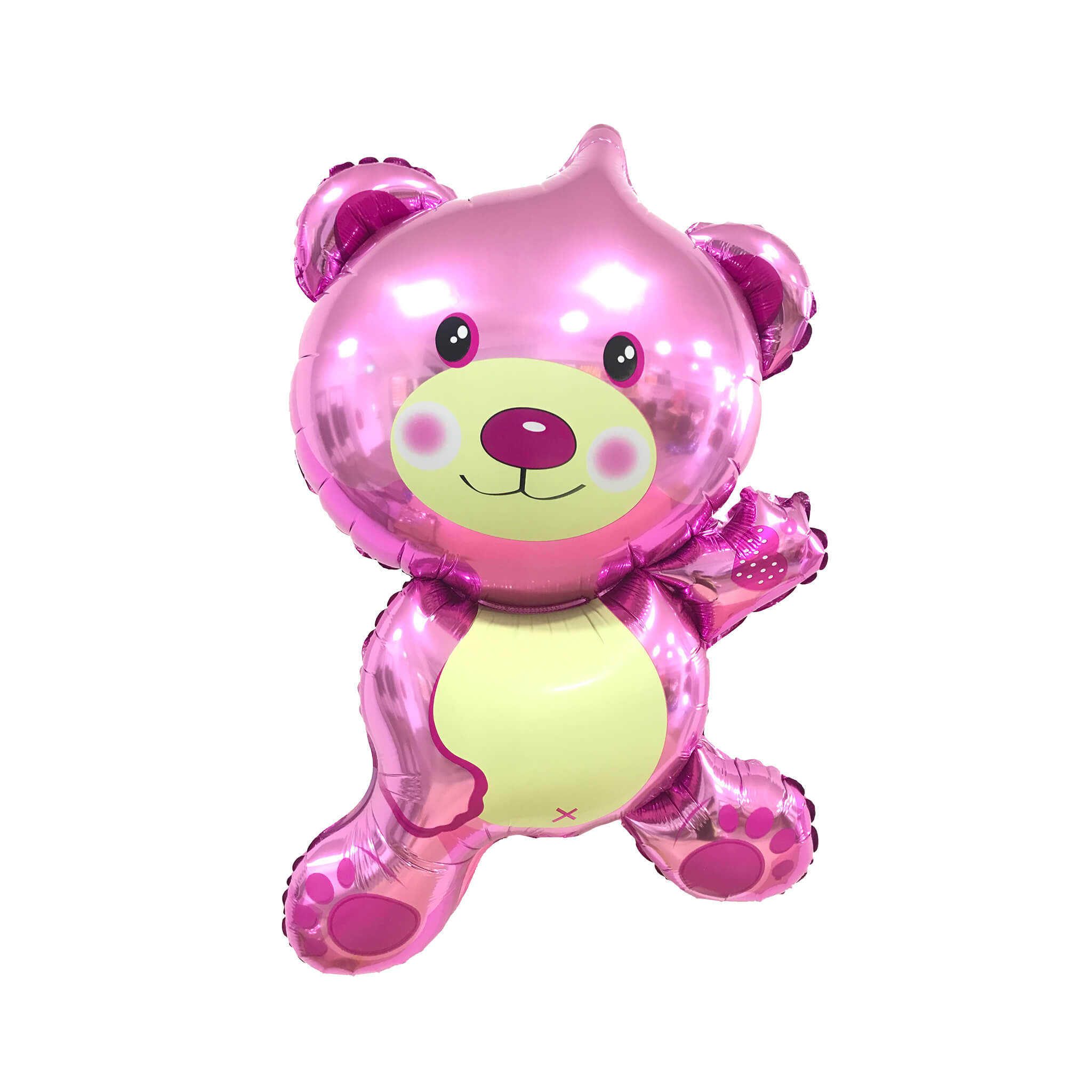 26 INCH CHROME PINK BEAR – Andy Balloons