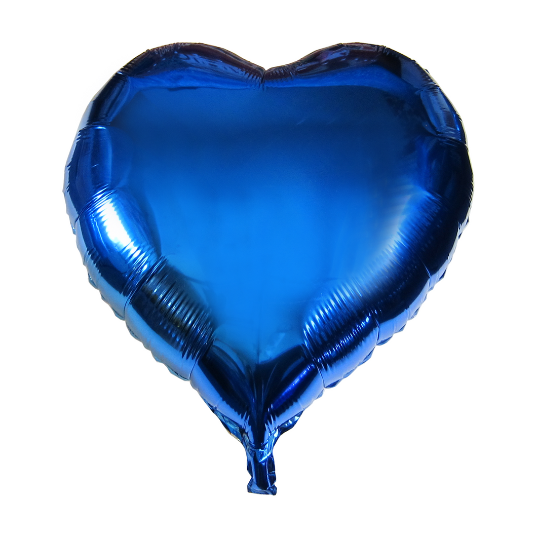 18 INCH BLUE HEART FOIL