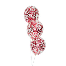 Load image into Gallery viewer, 12 inch red confetti filled balloon
