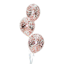 Load image into Gallery viewer, 12 inch rose gold confetti filled balloon
