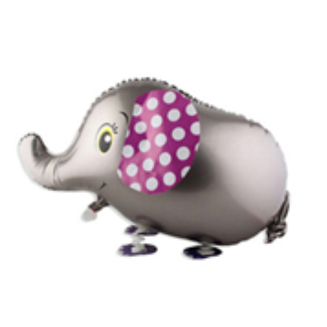 elephant walker silver color with pink polkadots ear 