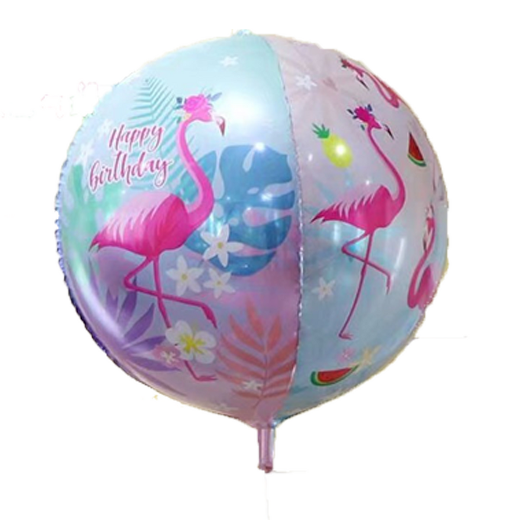 flamingo birthday ball 4d balloon size 22 inch
