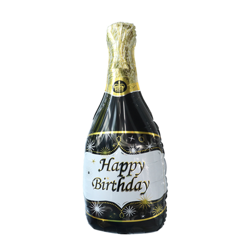 black happy birthday champagne bottle size 40 inch