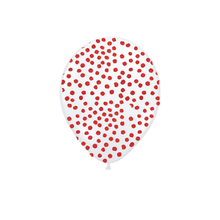 Load image into Gallery viewer, 12 INCH CONFETTI FILLED HELIUM BALLOON - RED CONFETTI
