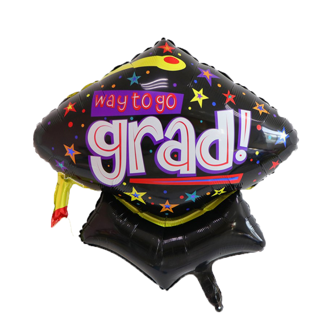 18 inch graduation hat 'way to go grad' balloon