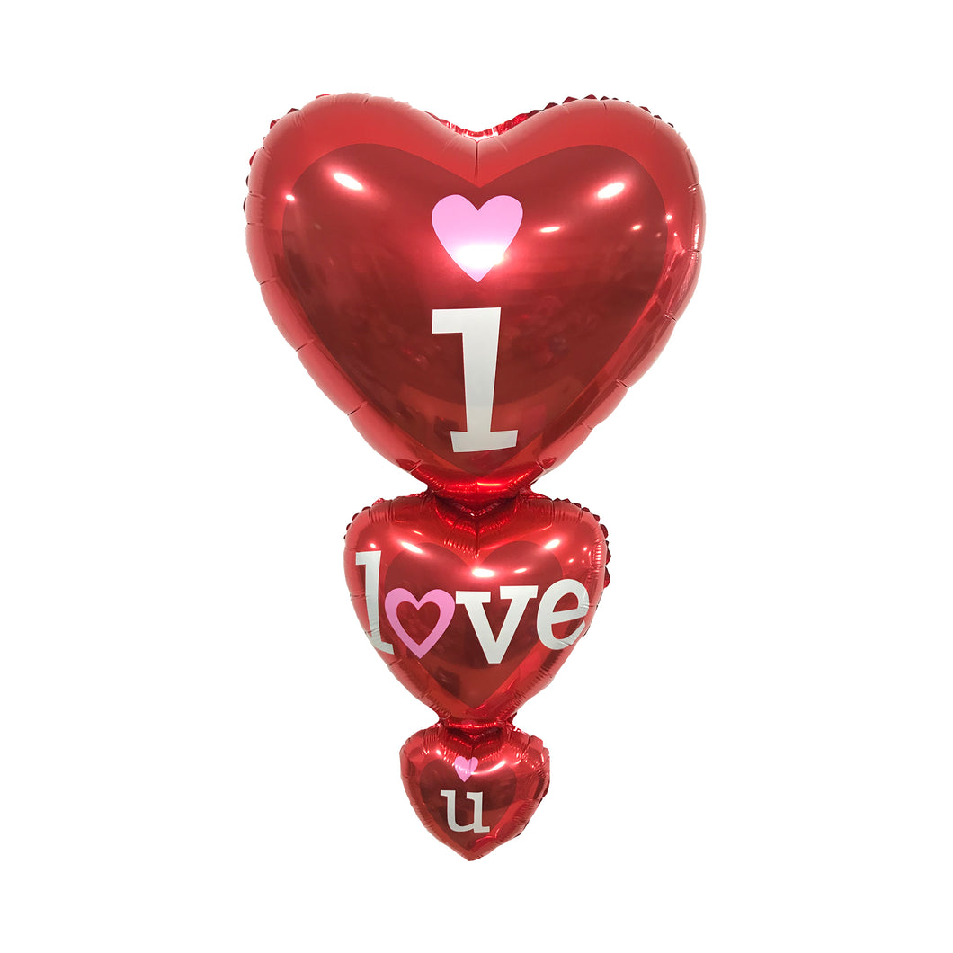 i love you 3 tier heart size 39 inch
